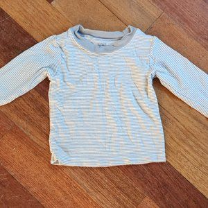 Carter's Gray/White Striped Long Sleeve Jersey Size 9 Months